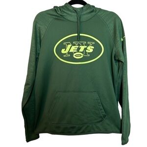 Nike Therma NY Jets NFL  Dri-Fit Green Hoodie Sweatshirt Sz. L